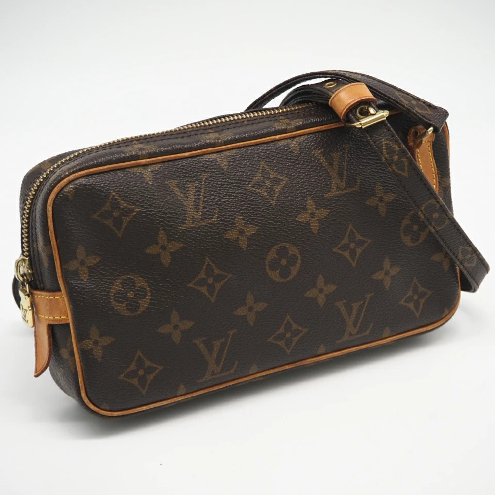 Louis Vuitton Monogram Pochette Marly Bandouliere Shoulder Bag Brown Canvas